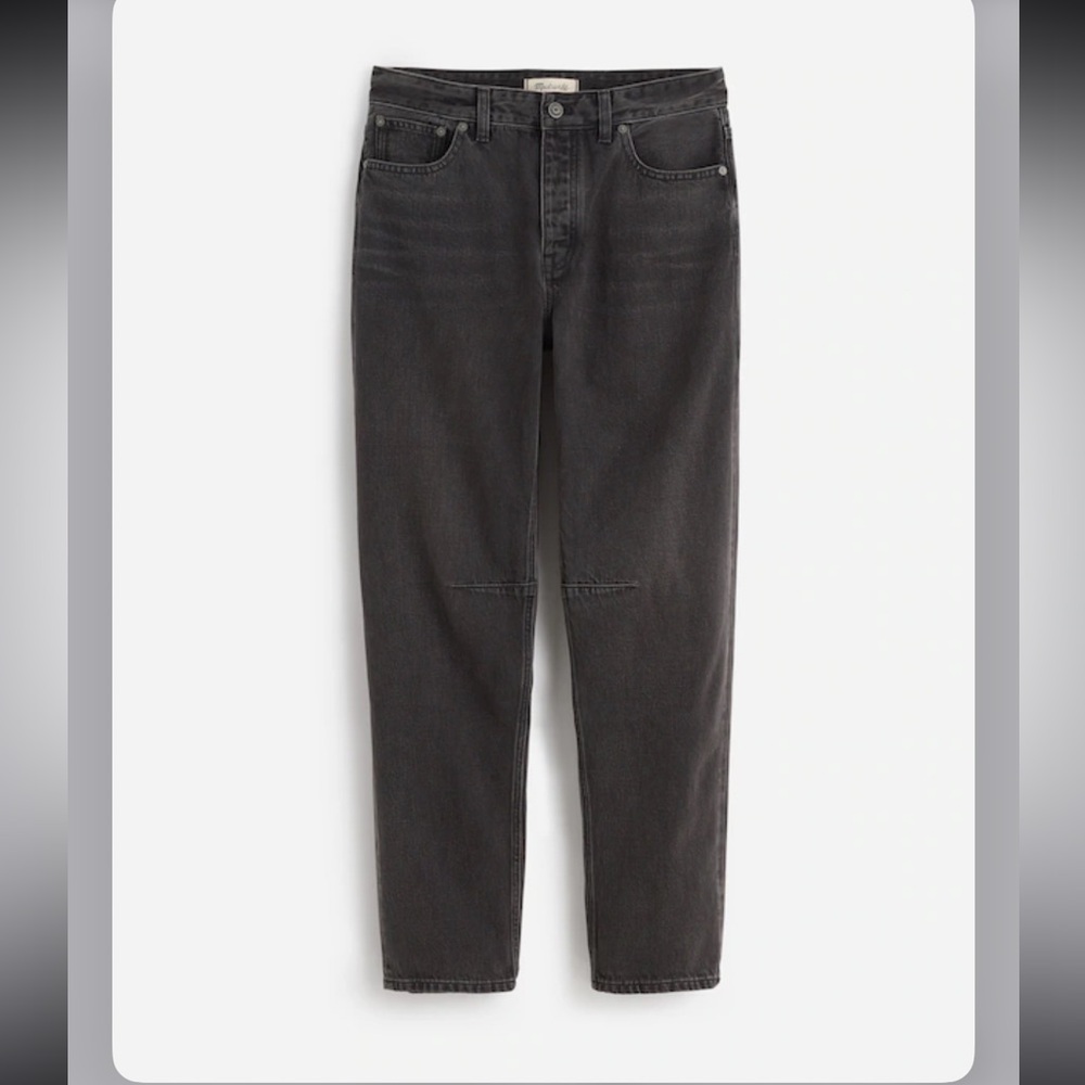 Madewell Darted Barrel-Leg Black Jeans